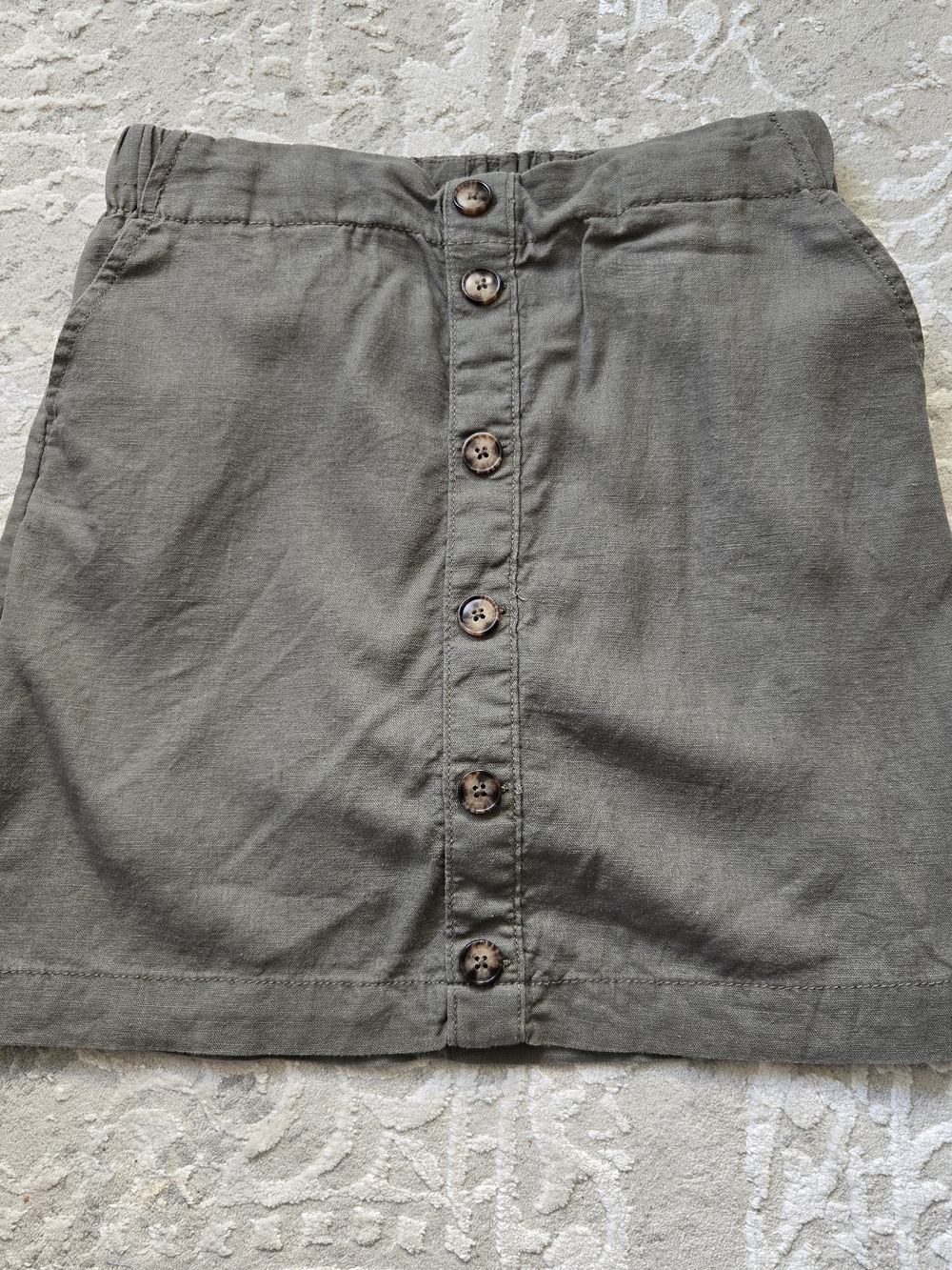 Reitmans Olive Button-Front Skort